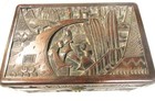 Vtg   hand-carved Chinese Camphor Wood Chest Antique Tea Art Collectible Chest