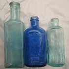 Collection Of Six Antique Glass Bottles