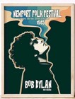 Newport Folk Festival Poster Bob Dylan Print Poster Dylan Art 12  X 16  Canvas 