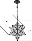 14   Moravian Star Pendant Light Seeded Glass Star Lights With Hanging Chain