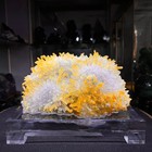 8 3lb  Natural Golden Chrysanthemum Quartz Cluster Withcalcite Mineral Specimen