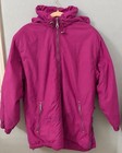 Vintage 90   s Embroidered Passport Womens Jacket Size S Pink Ski Snow Parka