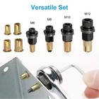 72pcs Manual Rivet Nut Gun Kit For M6- M12 Threaded Insert Tool Automotive Diy