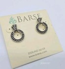 Sterling Silver Barse Dangle Pierced Earrings Vintage  75 In
