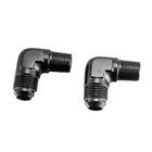 2pcs 8an To 3 4  Npt Male 90 Degree Fitting Adapter Aluminum