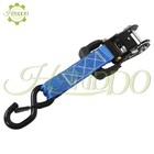 Heavy Duty Tie Downs 4 Piece 1 6     8  Blue Ratchet Straps S Hook 5208 Lbs
