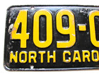 1950 North Carolina Nc License Plate Tag   409-071  Original  Vintage  Used