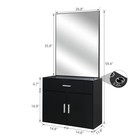 Barber Salon Station Wall Mount Hair Styling Beauty Spa Equipment With Mirror Us