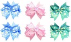 Pack Of 12 Girls Sunflower Grosgrain Ribbon Huge Double Layer Big Hair Bows