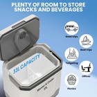 Portable Electric Cooler 35qt Car Refrigerator Plug-in Cooler With 12v Dc   Ac