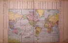 1910 Map Of The World Including Ocean Currents   Traveling Routes   Distances