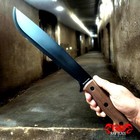 18  Fixed Blade Wood Handle Machete Survival Hunting Knife 8cr Steel W  Sheath
