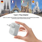 European Travel Plug Adapter Type C Converter Dual Usb For Us To Eu Outlets