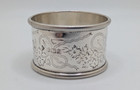 Antique Sheffield Sterling Silver Napkin Ring  j  Or  t  Initial Dated 1910  29g