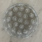 Vintage Large Round 19-hole Glass Flower Frog 5  Diameter