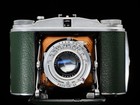 Agfa Isolette Ii F3 5 Solinar - New Green Leatherette   Camel Bellows  
