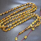       natural Baltic Amber Islamic Prayer 99 Beads Misbaha Tasbih Rosary 39g    