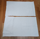 Peacock Alley Pair White Stretchy Textured Cotton King Shams Excellent Condition