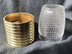 6   Votive Candle Holders   Ribbed Gold   Glass   Restaurant Buy Out   Wedding
