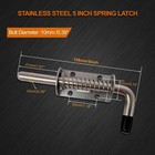 6 Pack 304 Steel 5 Inch   128mm    Spring Pin Latch Lock Pin Suitable For Doors   util
