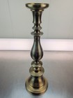 Vintage 16 5    Solid Heavy Brass Candlestick Holder -english Made-large Turned   