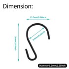 Piutouyar 40pcs 1 Inch S Hooks Small S Shaped 1 Inch  40 Pcs  Black