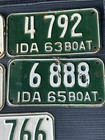 Idaho 1962 1963 1964 1965 And 1966 Boat License Plate Collection