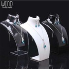 Acrylic Shop Mannequin Bust Jewelry Necklace Pendant Display Stand Holder