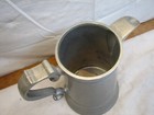 Large Wilton Water Pewter Stein Tankard Pitcher Plough Tavern Vintage Colonial