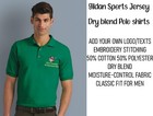 Ink Stitch Design Your Own Custom Logo Texts Stitching Men Dry Blend Polo Shirts