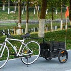 Aosom Trailer For Bike  Bicycle Cargo Trailer With Removable Storage Box