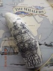 Scrimshaw Sperm Whale Tooth Resin Reproduction Ship   tamar  6 1 2 Inches Long 