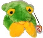 Ty Large Plush Beanie Buddy Smoochy The Frog 15  Mwmts Stuffed Animal Toy