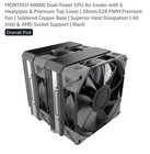 Montech Nx600 Dual-tower Cpu Air Cooler With 6 Heatpipes   Premium Top Cover