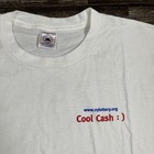 Vintage Y2k Nys Cool Cash Lottery Graphic Tee White Xl Double Sided Vtg Unisex
