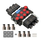     Double Acting 3600 Psi 3 Spool Solenoid 12v Dc Hydraulic Control Valve 13 Gpm