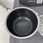 Hexclad Hybrid Terrabond Ceramic Nonstick 1 Quart 1-qt Saucepan Pot W  Lid