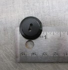 Flat Button Lot Of 6 Black Round 11 16 Inch 2 Hole Classic Traditional Vintage