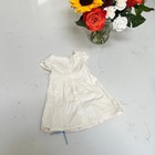 American Girl White Doll Dress Blue Floral Embroidery Ribbon Trim 18 Inch Doll