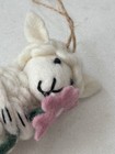 Colorful Felt Sheep Keychain  5 Inch Handmade Sheep Bag Charm  Pastel Wool Sheep