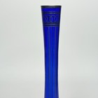 Vintage Czech  art Deco Cobalt Blue Bud Vase  Silver Overlay 8 