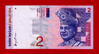 Malaysia 2 Ringgit  1996-1999  Unc Note 2-letter Prefix Cx Sign  A  M  Don P-40a
