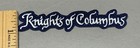 Vintage 90s 1    x 4 5    Embroidered Knights Of Columbus In Script Navy white Patch