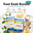 2 Pack Foot Soak Salts Bundle For Diy Foot Spa With Bamboo 32 Ounce  pack Of 2 