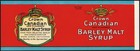 Vintage Label Crown Canadian Barley Malt Syrup Crown Pictured New Old Stock