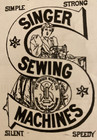 1896 Singer Sewing Machine Magazine Print Ad Antique Vintage Original Cutout