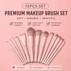 13pcs Makeup Brush Set Ultra Soft Cosmetic Brushes Foundation Light Pink