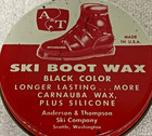 Vintage Anderson Thompson Ski Co Seattle Red White Logo Carnauba Boot Wax