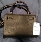 Nwt Coach C8687 Mini Lane Top Handle In Refine Pebble   Snake-embossed Leather