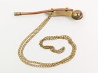 Copper   Brass Boatswain Bosun s Whistle Nautical Ship Navy Maritime W chain Vtg